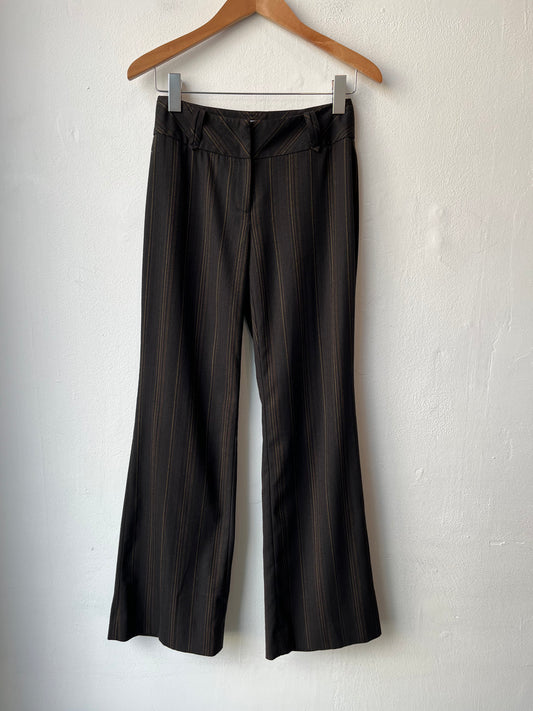 Y2K Brown Pinstripe Dress Pants 27"