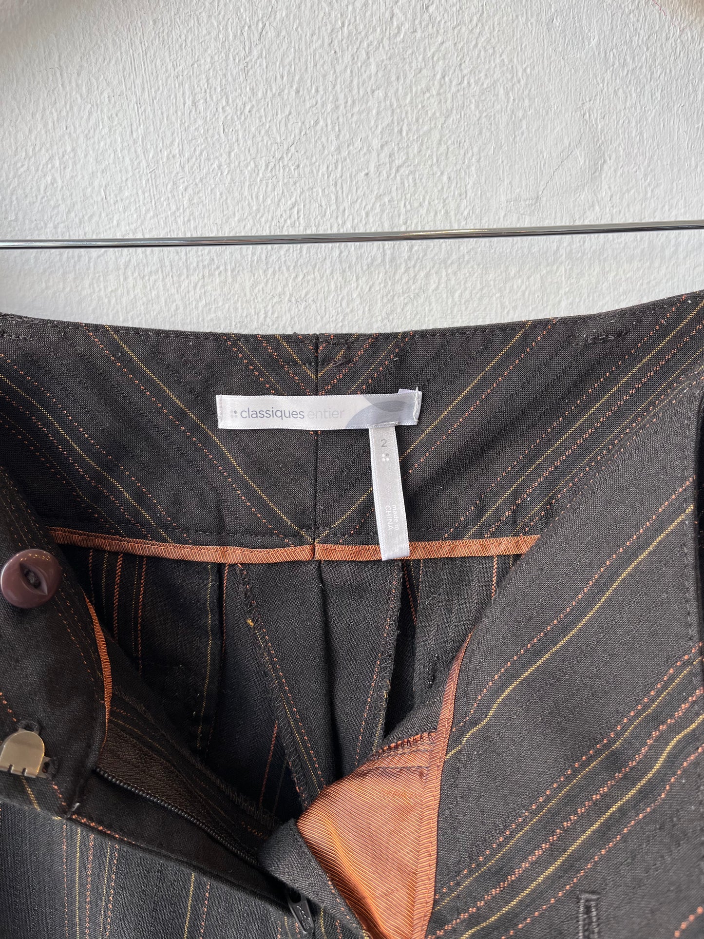 Y2K Brown Pinstripe Dress Pants 27"
