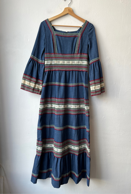 70's Cotton Maxi Dress