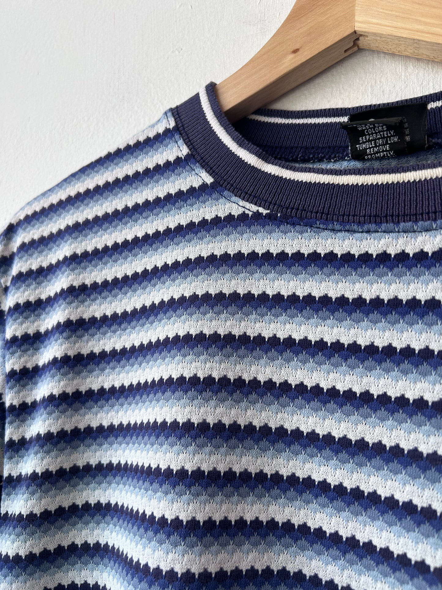 90's Blue Striped T-Shirt
