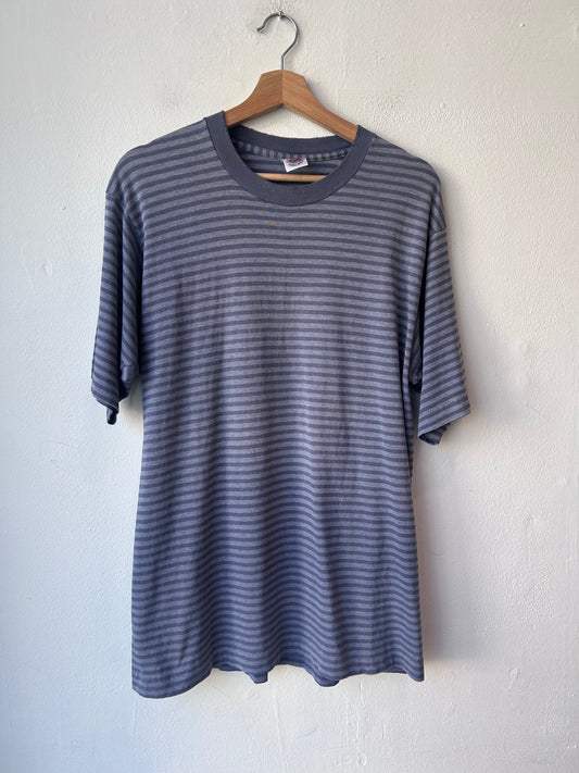 90's Blue Striped T-Shirt