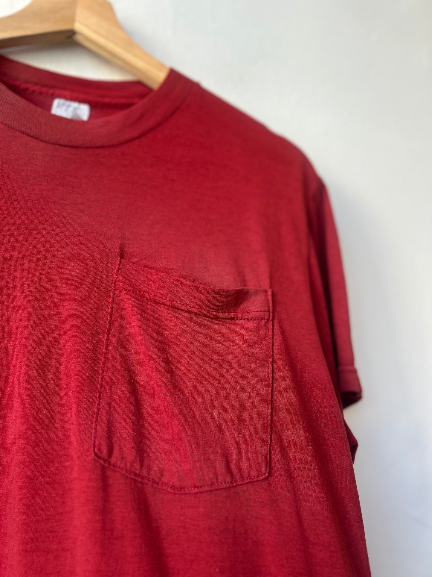 90's Red Pocket Tee