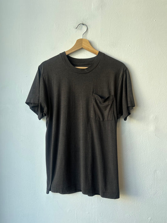 90's Black Pocket Tee