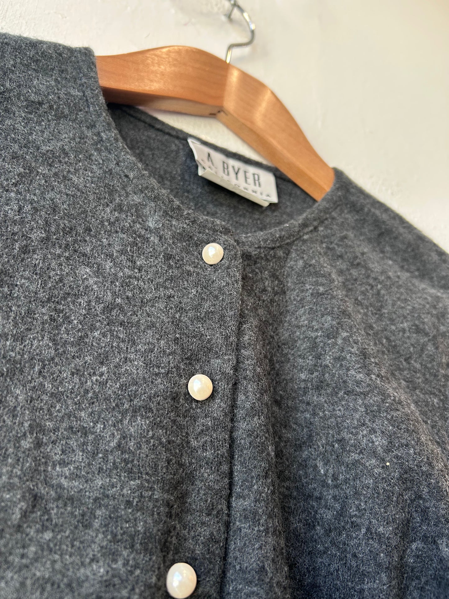 90's Cropped Grey Knit Sweater