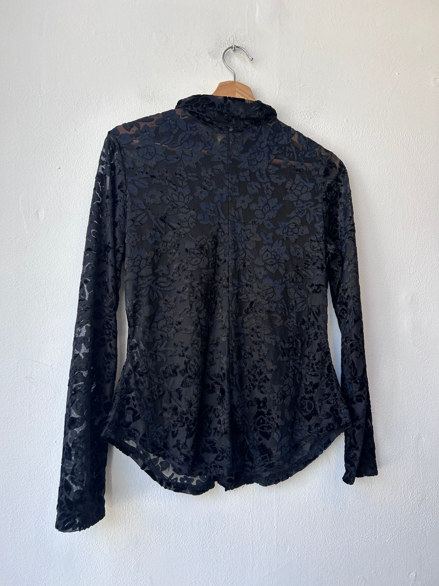 90's Floral Sheer Blouse