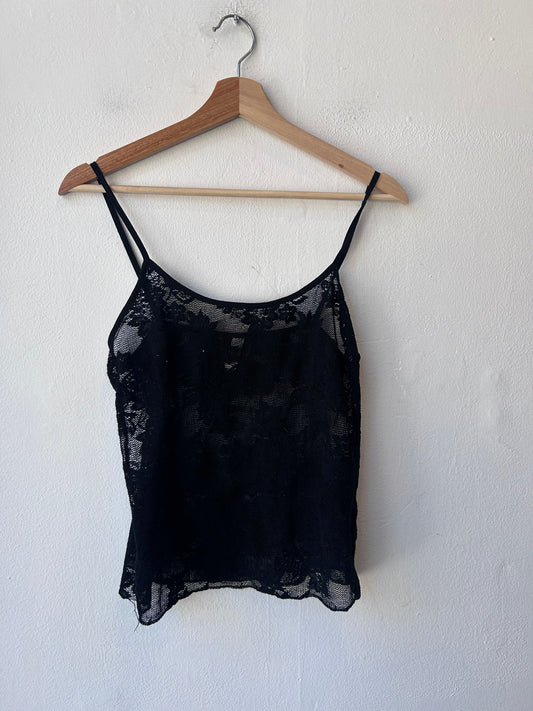 Y2K Mesh Black Camisole