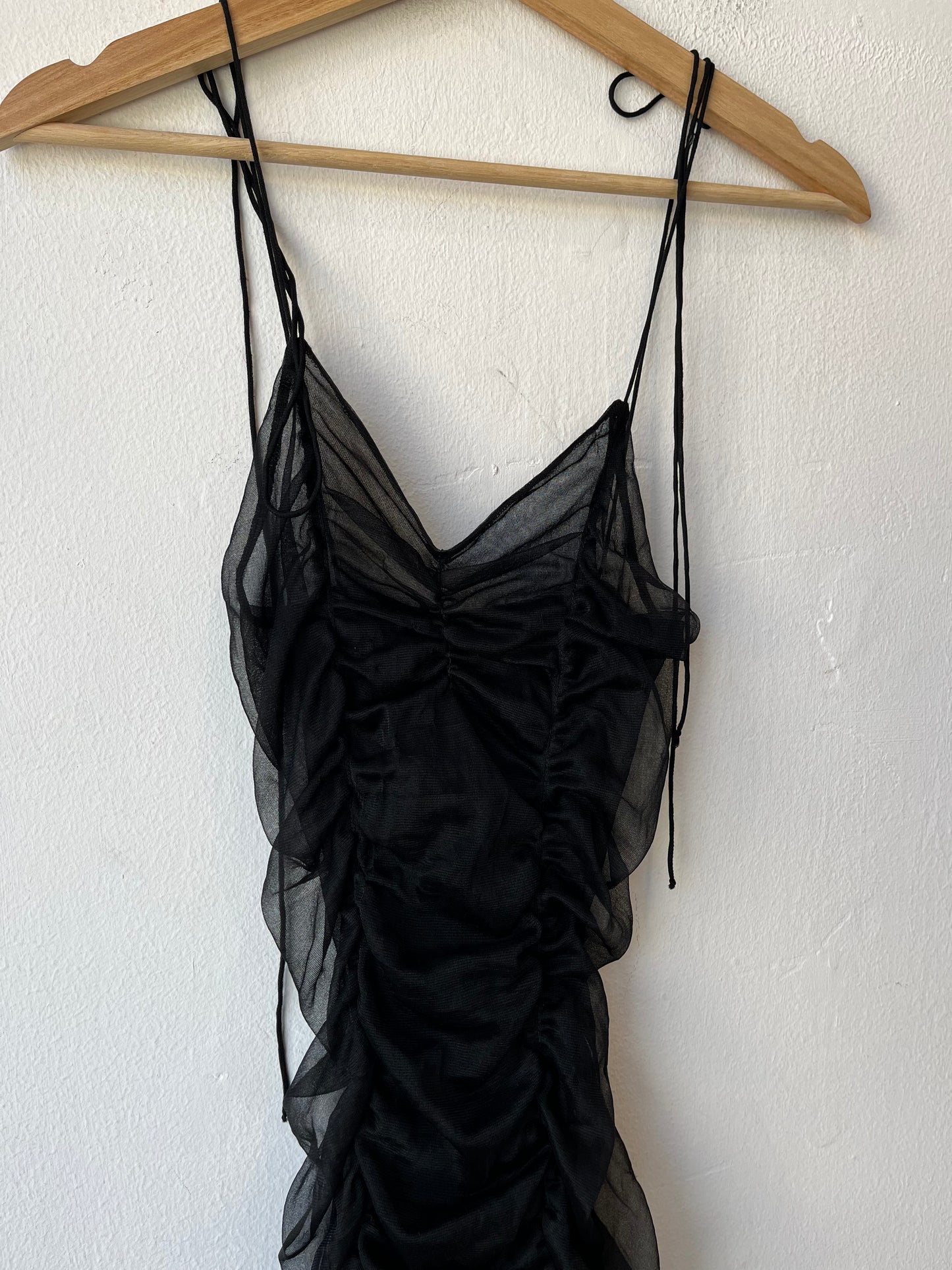 Y2K Sheer Black Dress