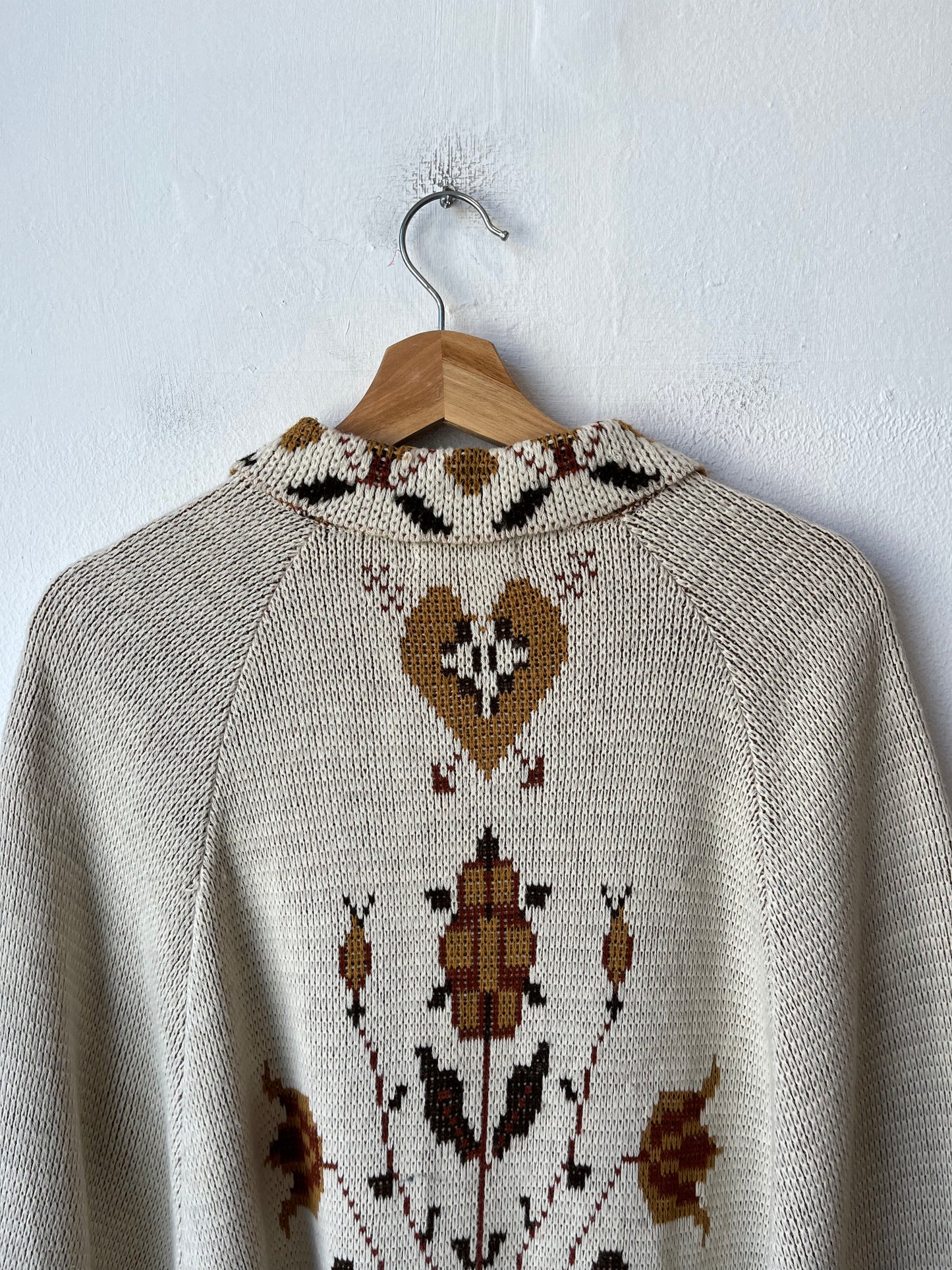70's Knit Button Down Poncho
