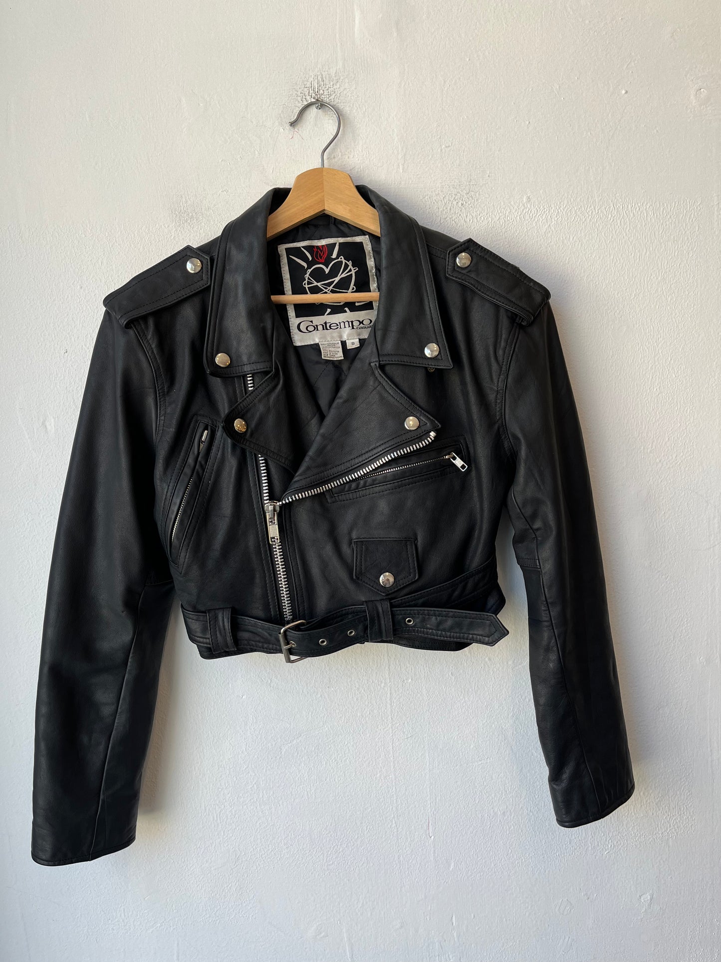 90's Cropped Biker Jacket