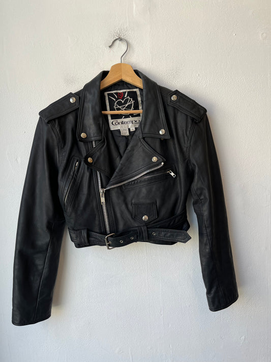 90's Cropped Biker Jacket