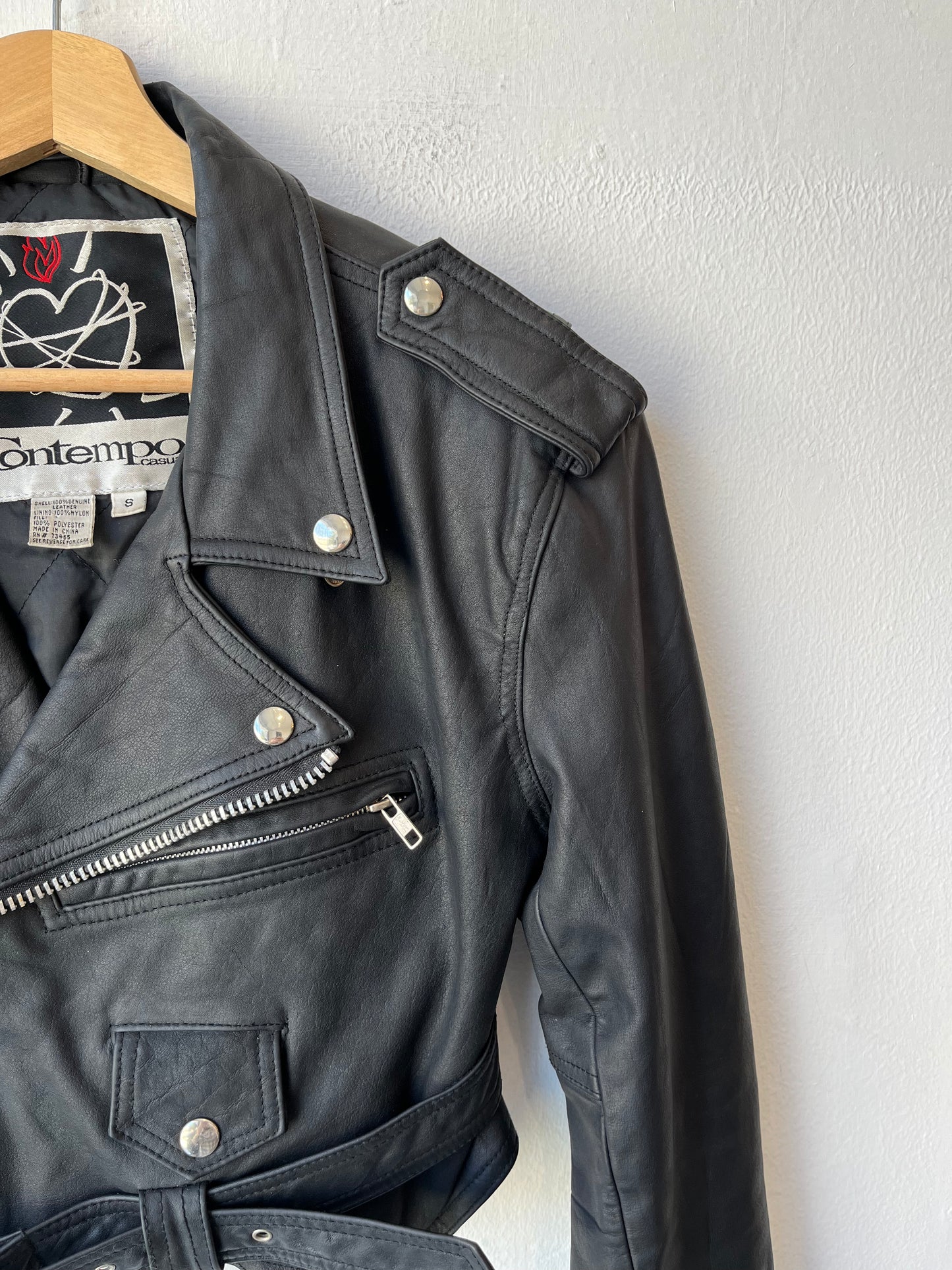 90's Cropped Biker Jacket