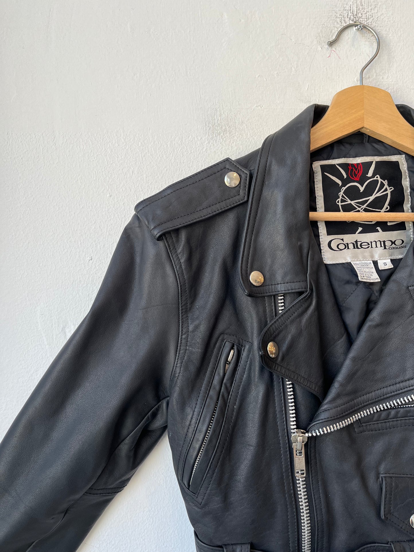 90's Cropped Biker Jacket