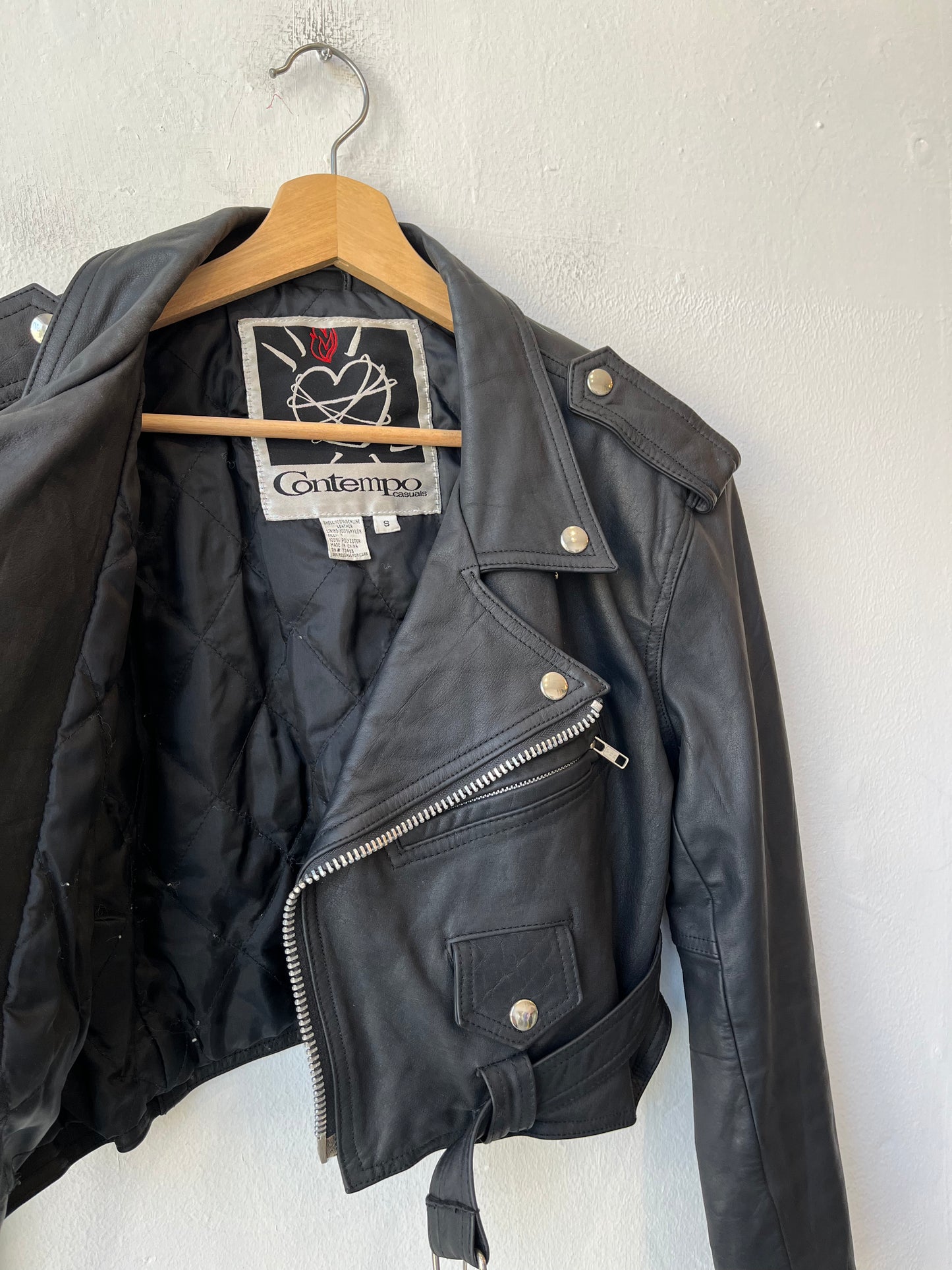 90's Cropped Biker Jacket
