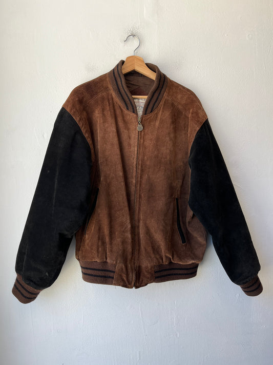90's Suede Bomber Jacket