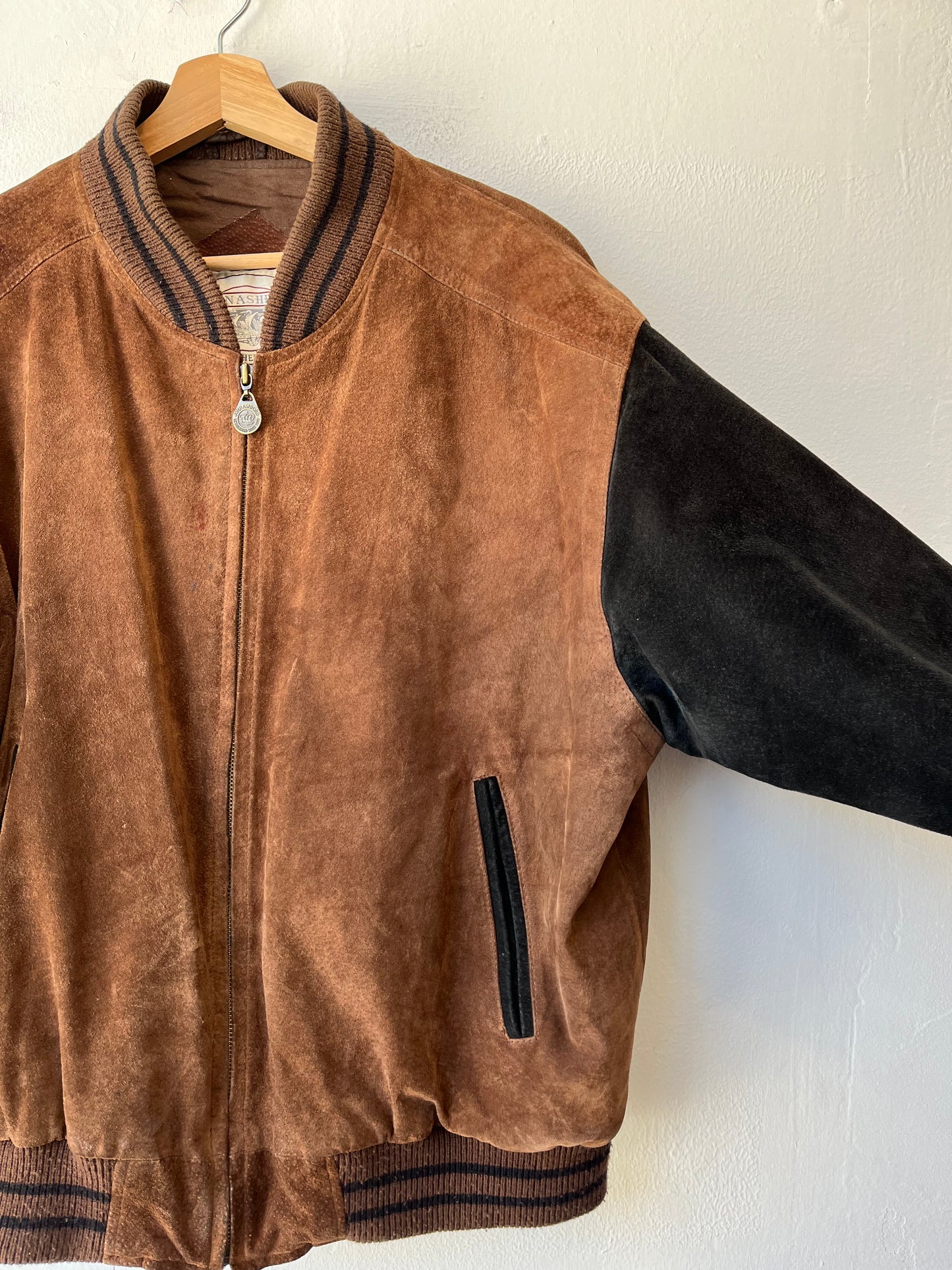 90's Suede Bomber Jacket