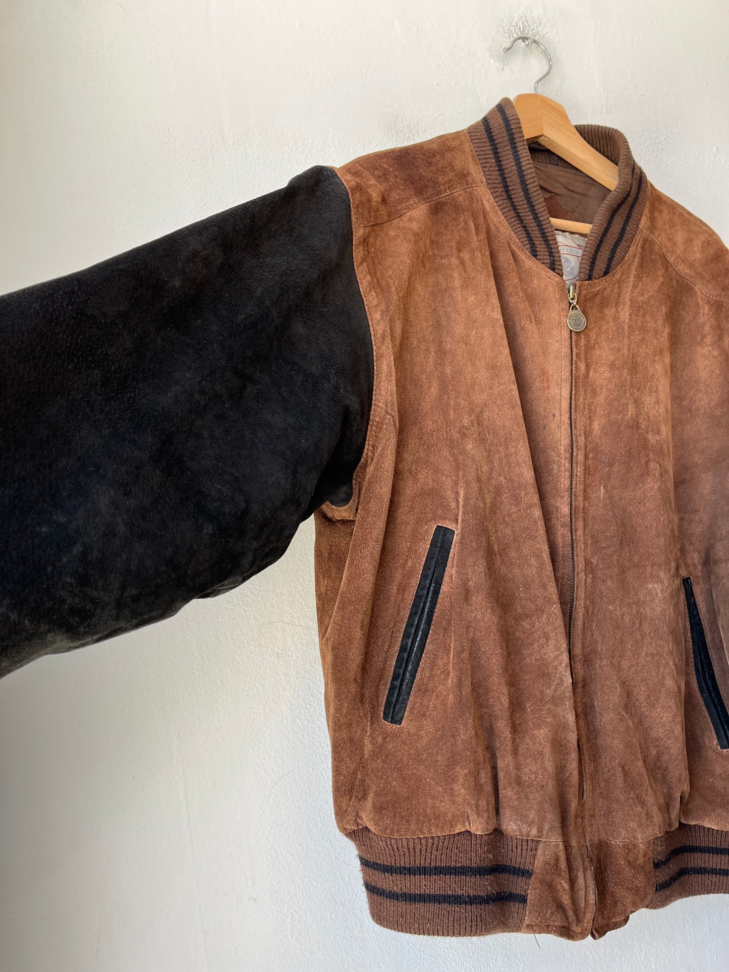 90's Suede Bomber Jacket