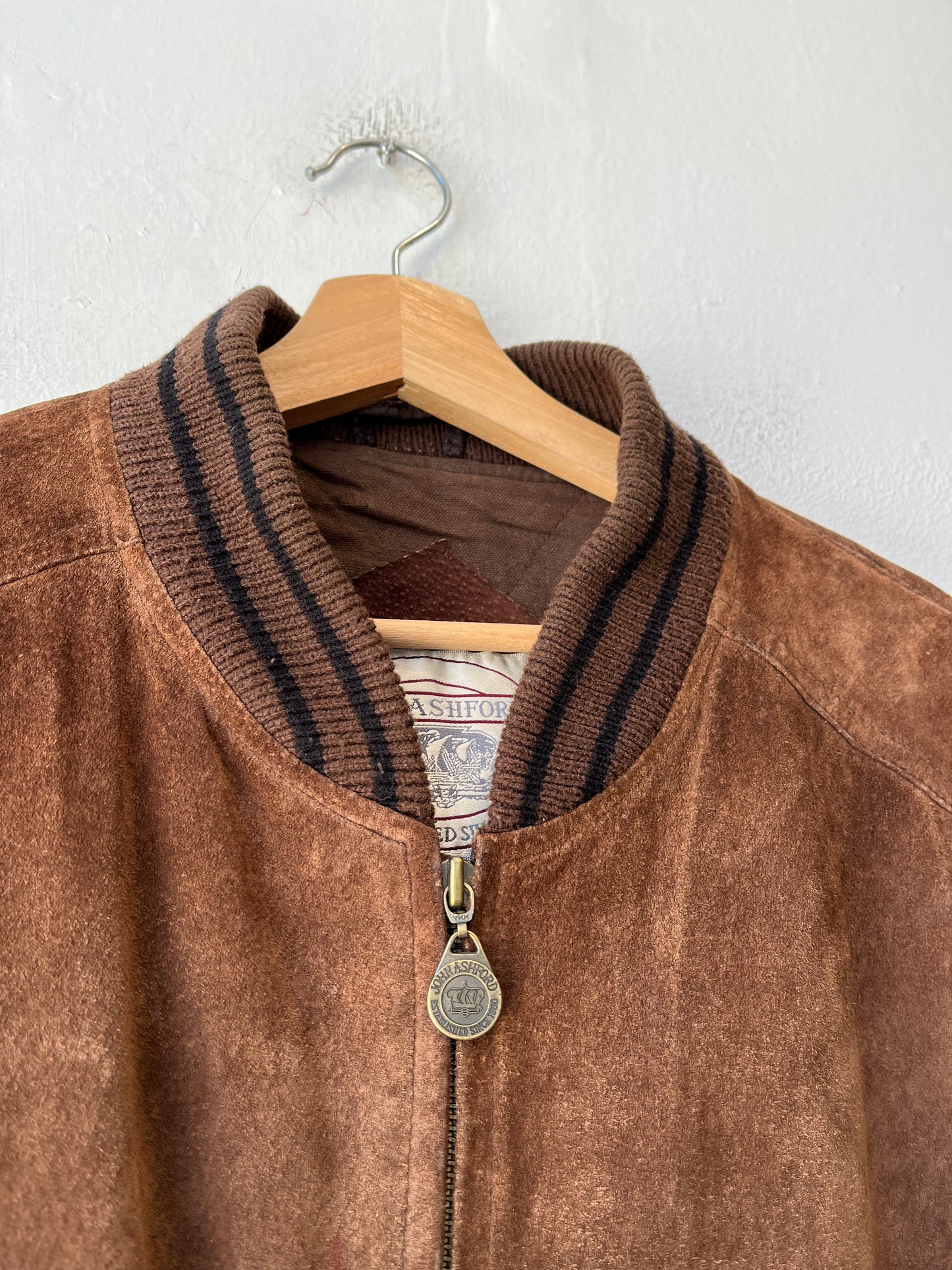 90's Suede Bomber Jacket