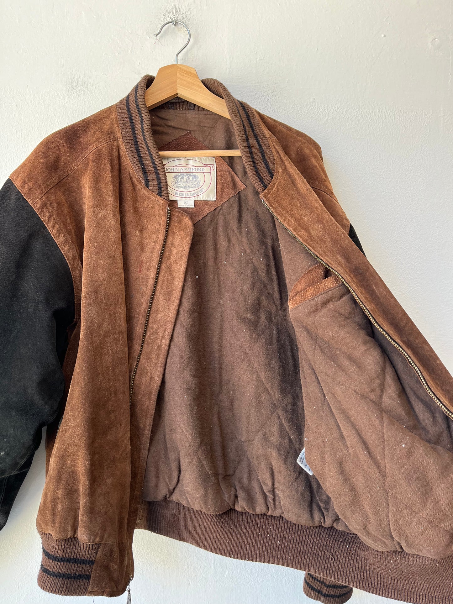 90's Suede Bomber Jacket