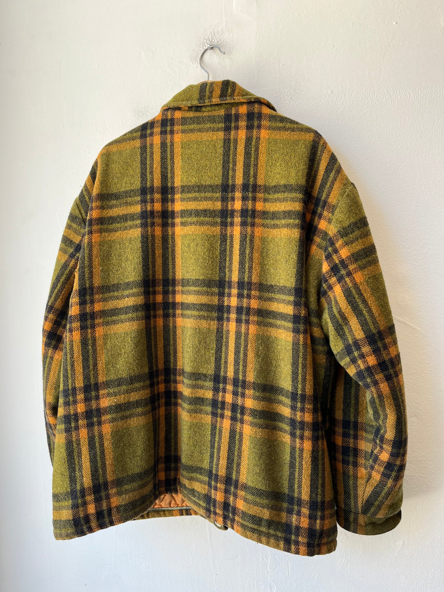 60's Lined Plaid and Wool Coat