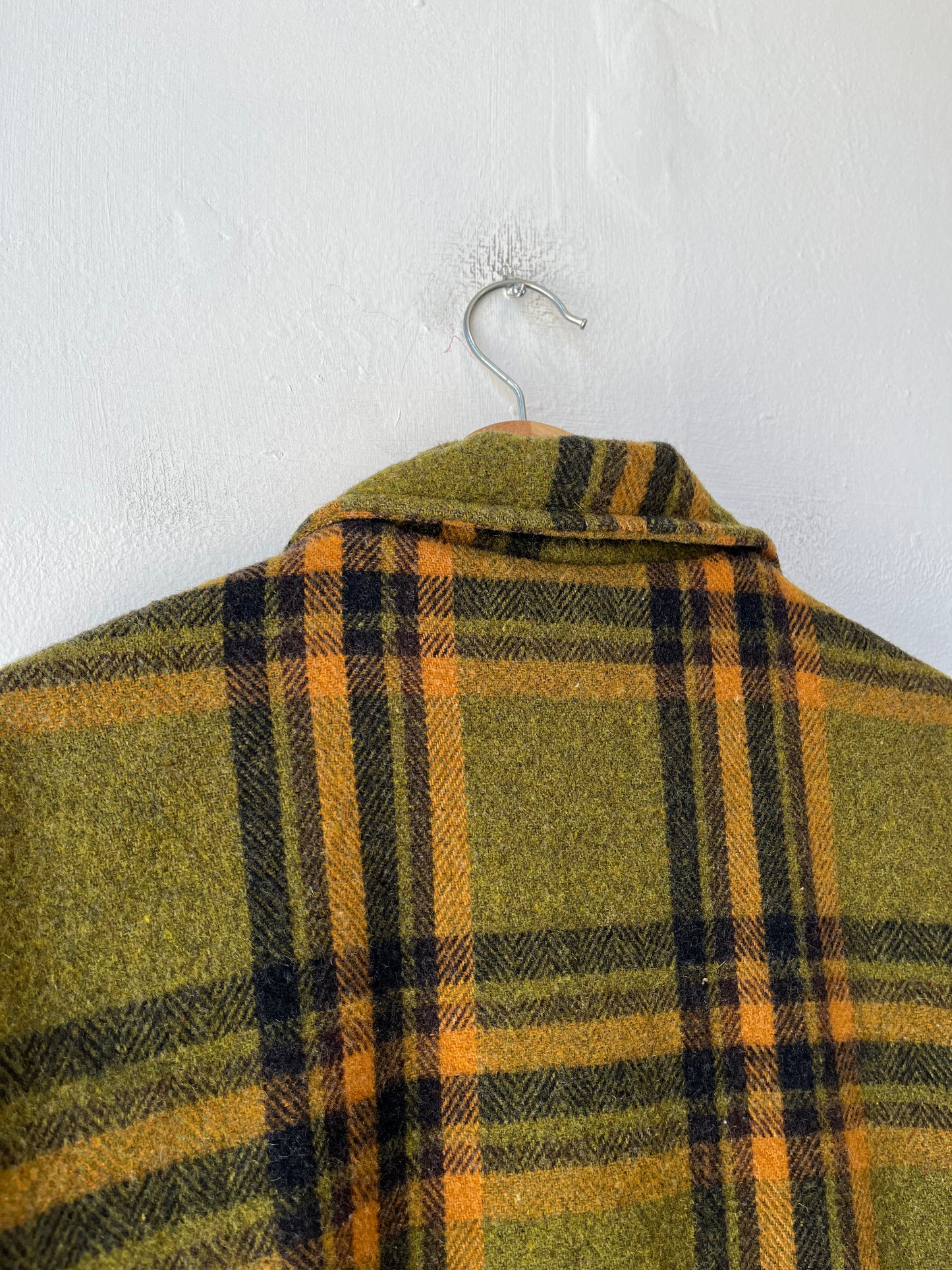 60's Lined Plaid and Wool Coat