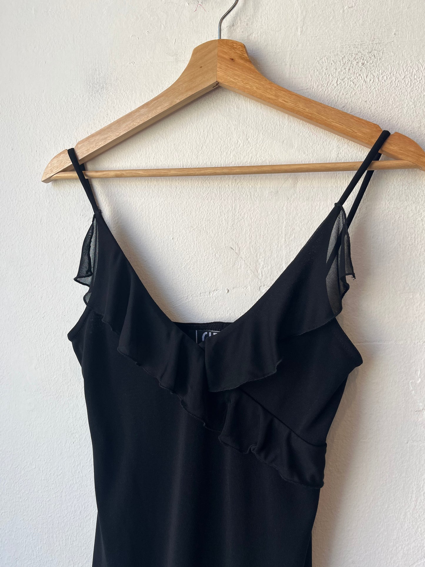 90's Asymmetrical Black Dress