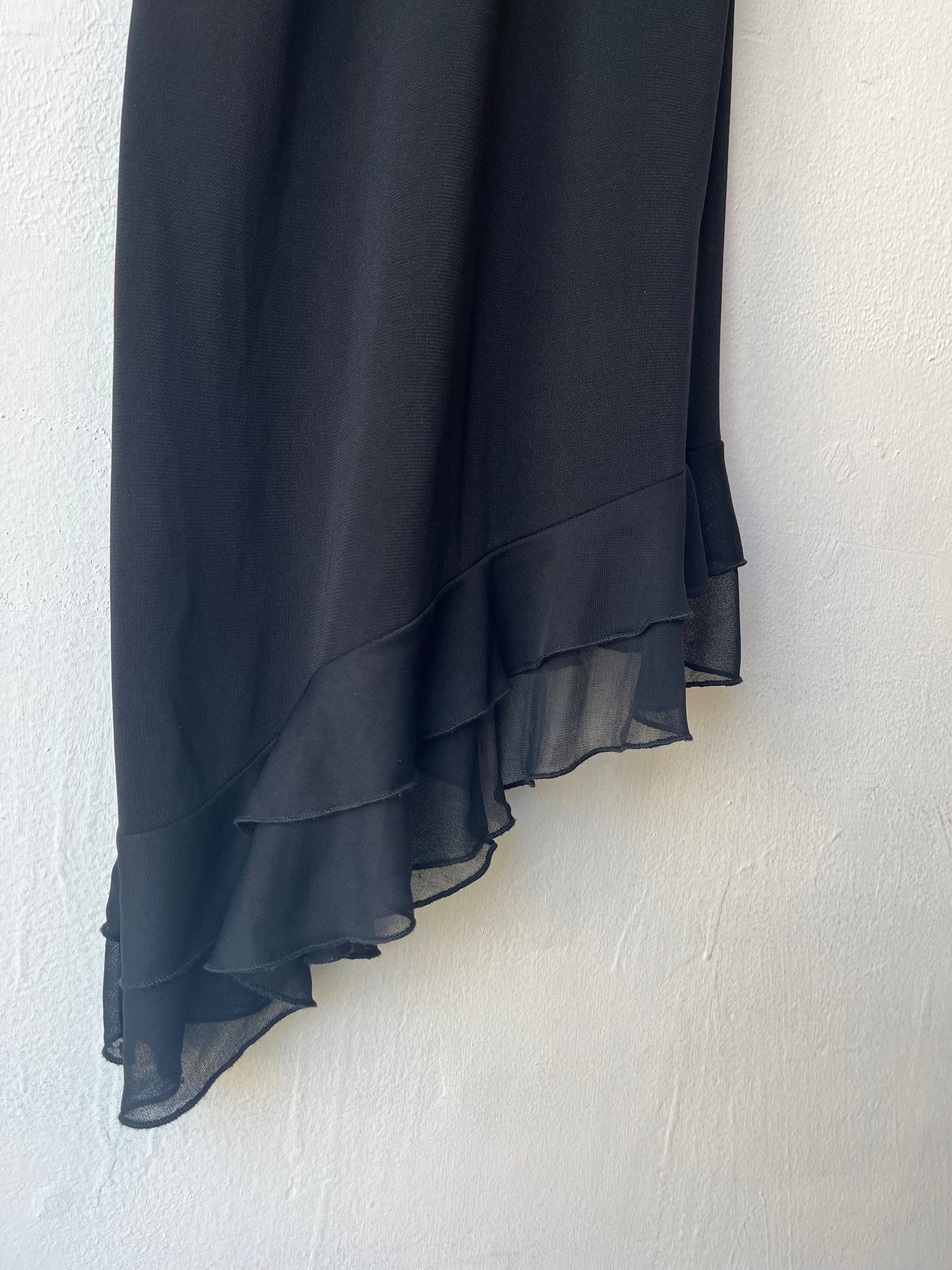 90's Asymmetrical Black Dress