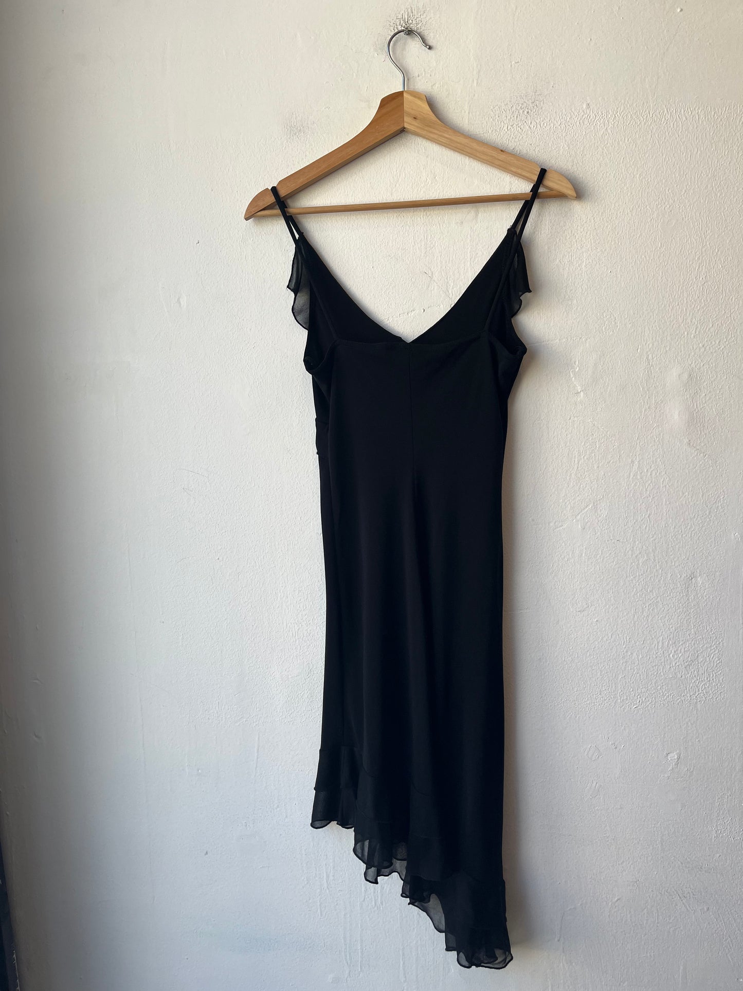 90's Asymmetrical Black Dress