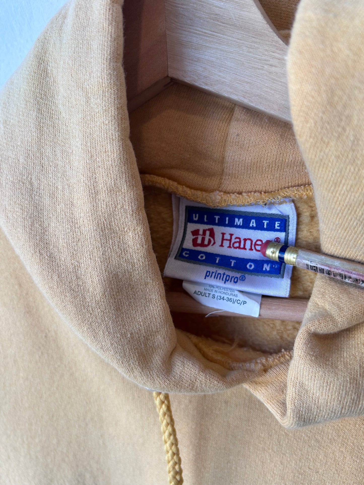 90's Pale Yellow Hoodie