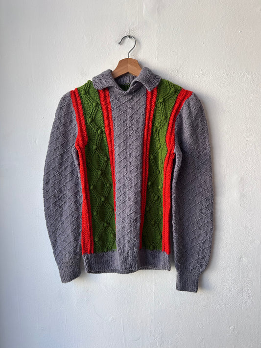 70's Collared Knit Sweater