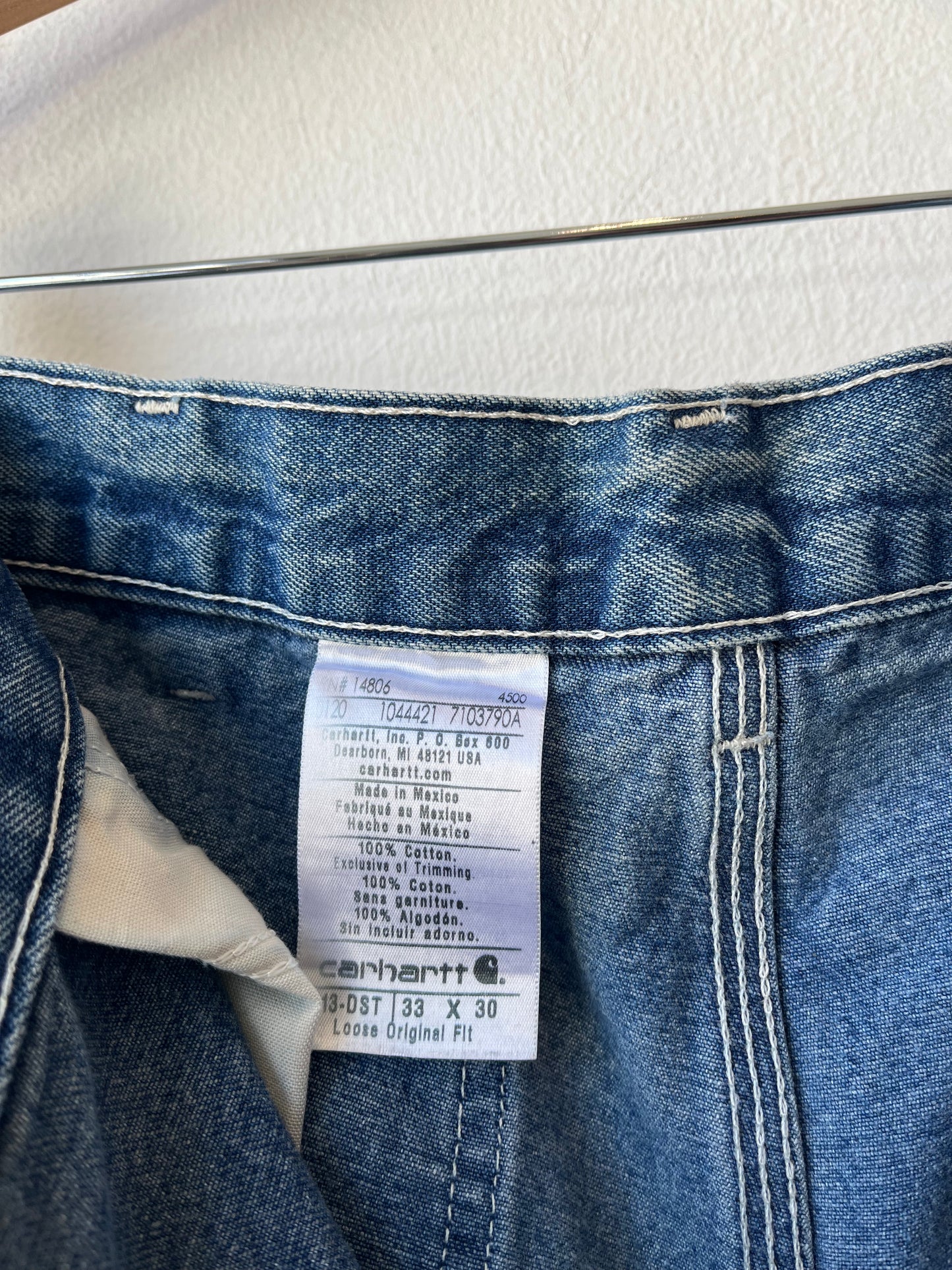 Y2K Carhartt Denim Carpenter Pants 32"