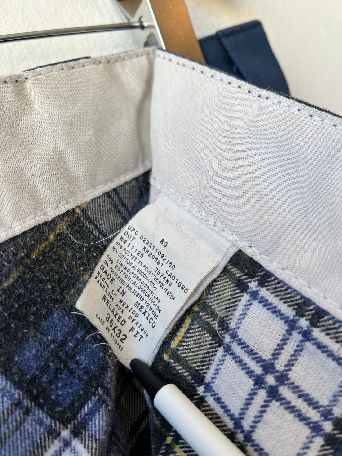 Y2K Flannel Lined Navy Dickies 36"