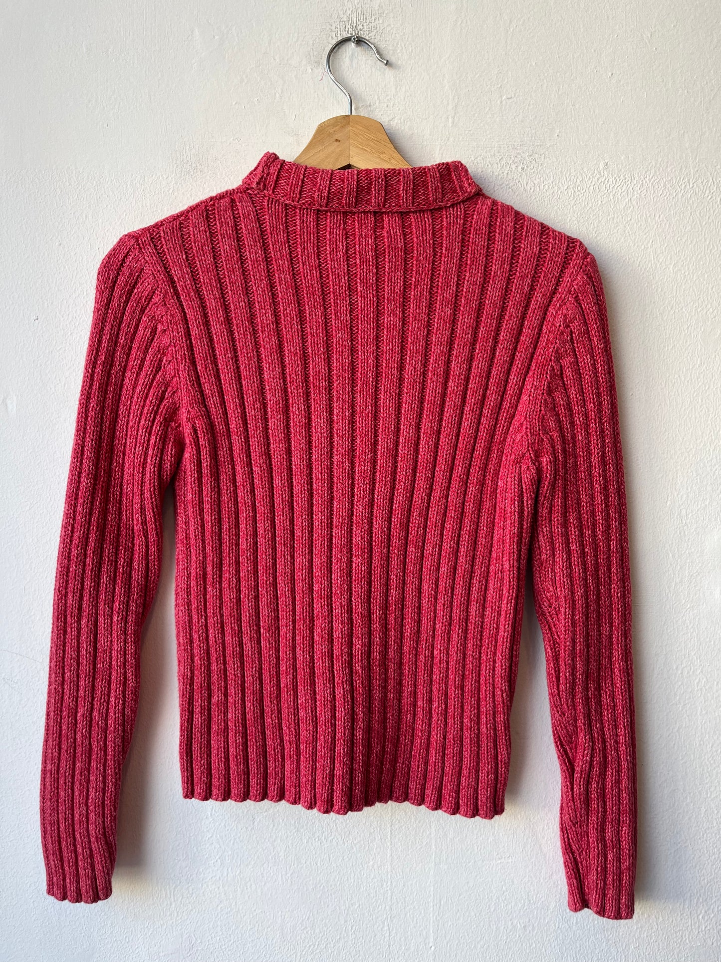 Y2K L. L. Bean Pink Cable Knit Sweater