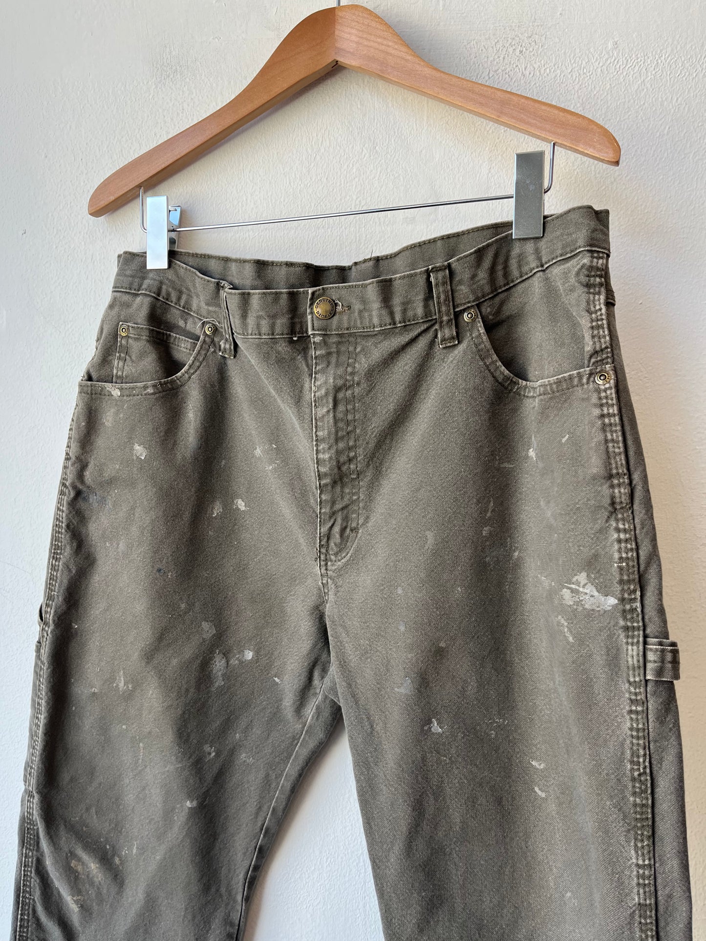 Y2K Dickies Green Carpenter Pants 35"