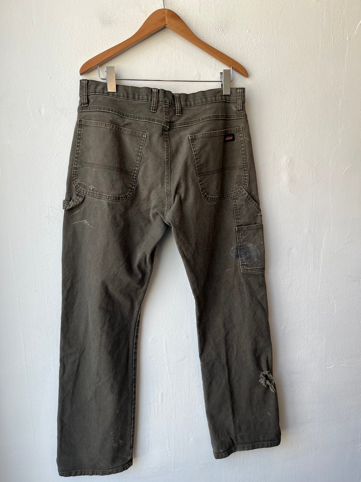 Y2K Dickies Green Carpenter Pants 35"