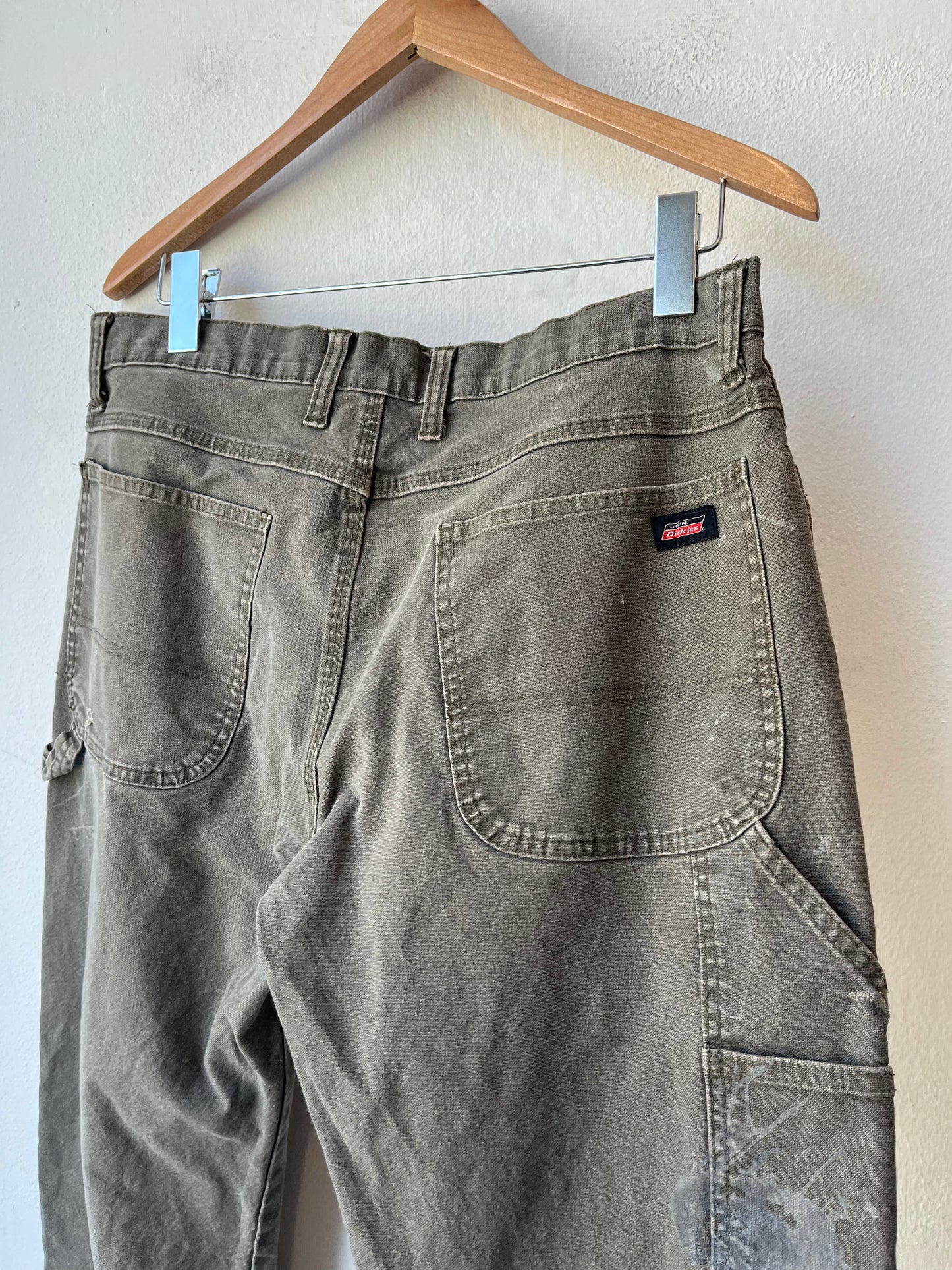 Y2K Dickies Green Carpenter Pants 35"