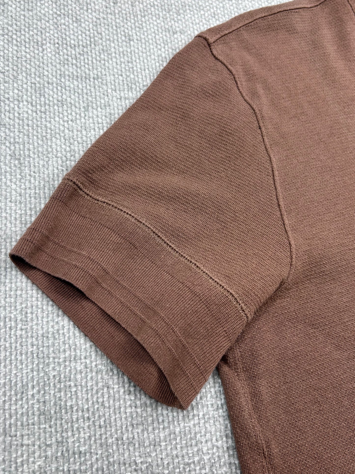 90's Distressed Polo Henley Shirt