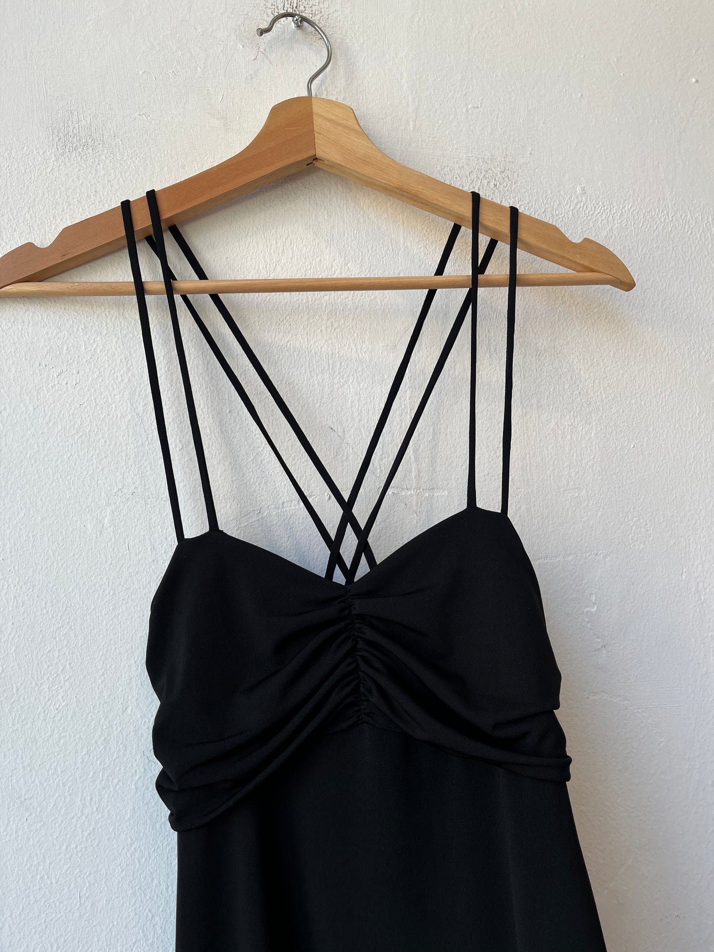 Y2K Asymmetrical Black Dress