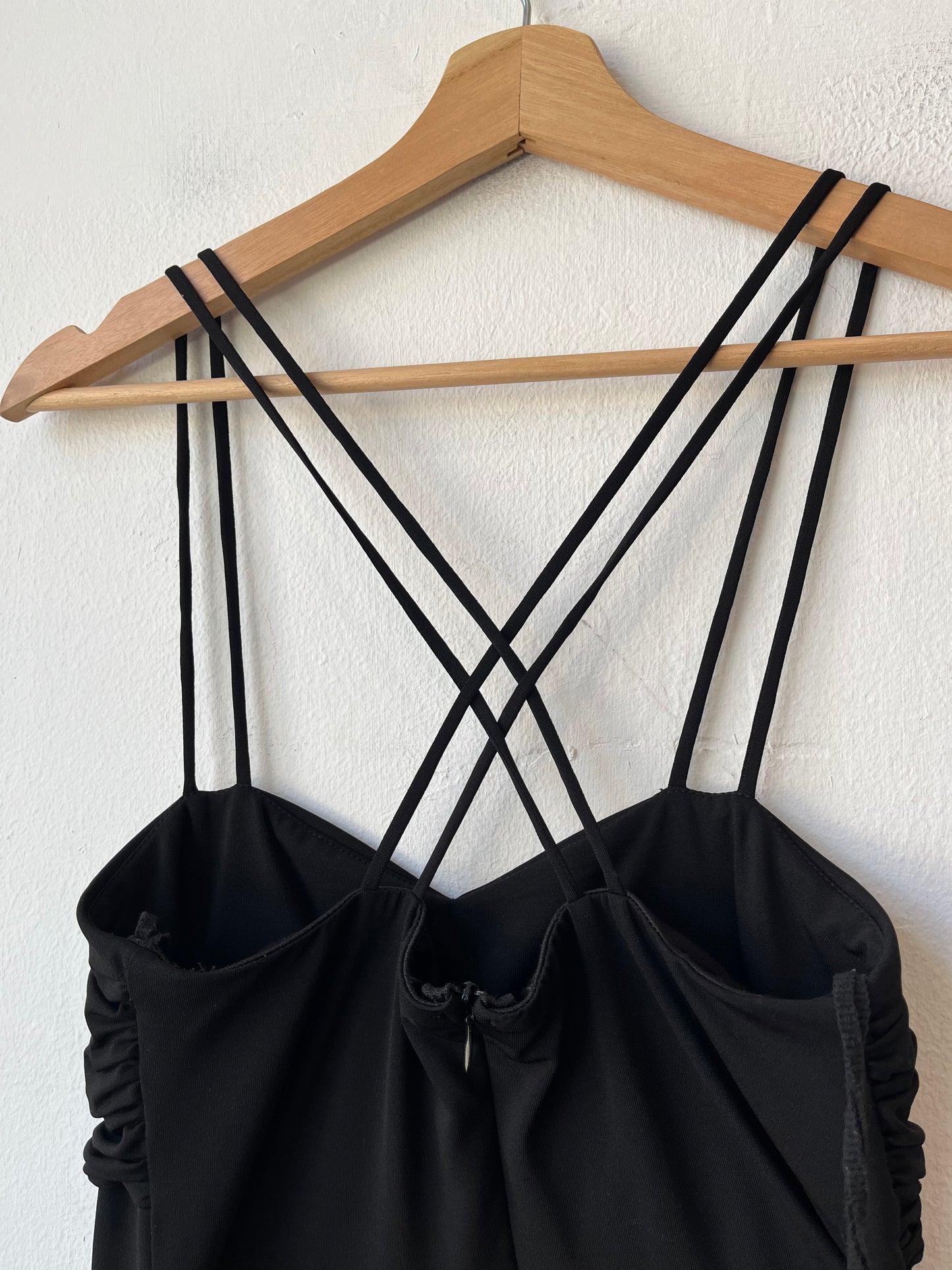 Y2K Asymmetrical Black Dress