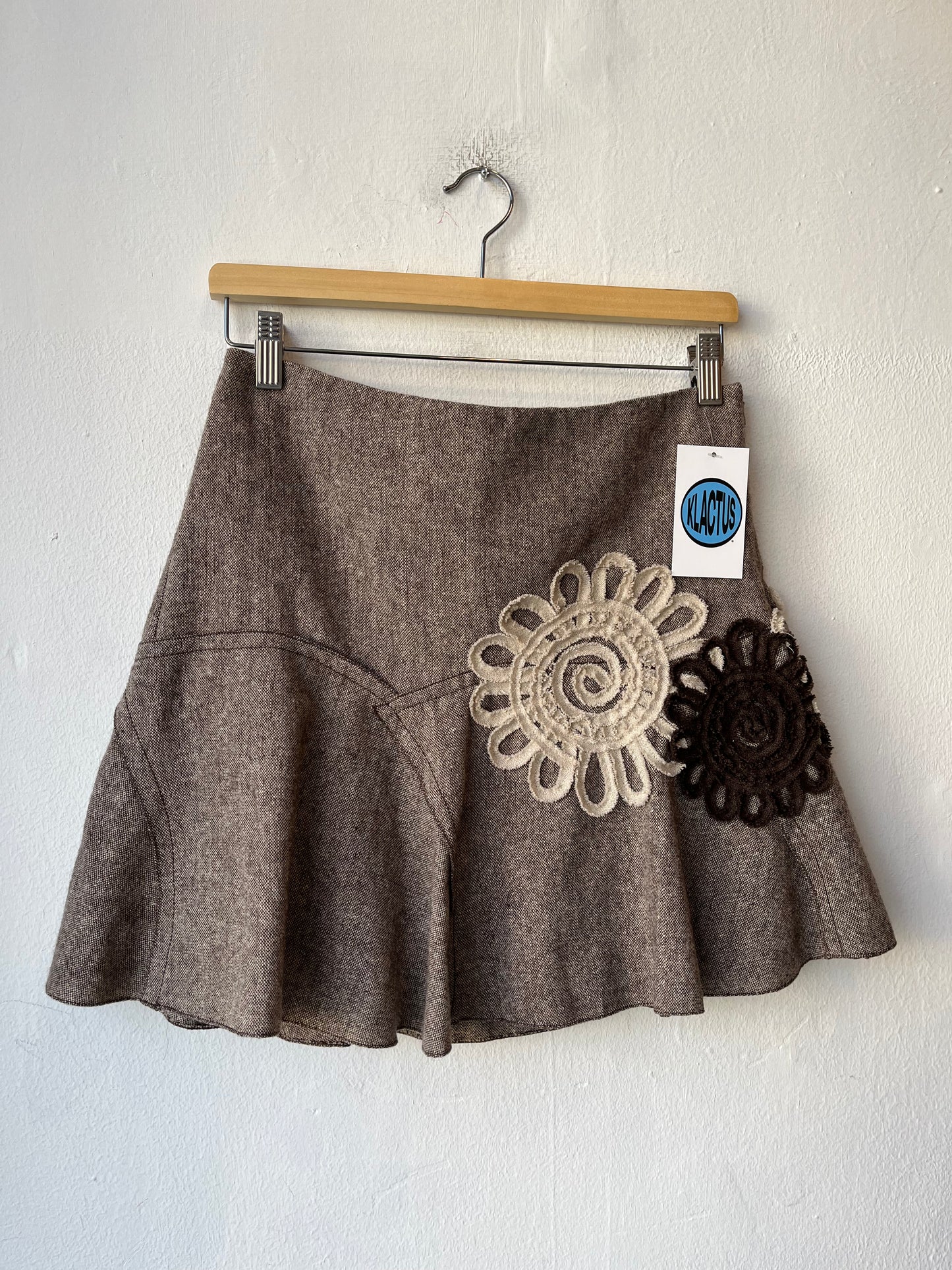 Y2K Floral Applique Skirt 30"