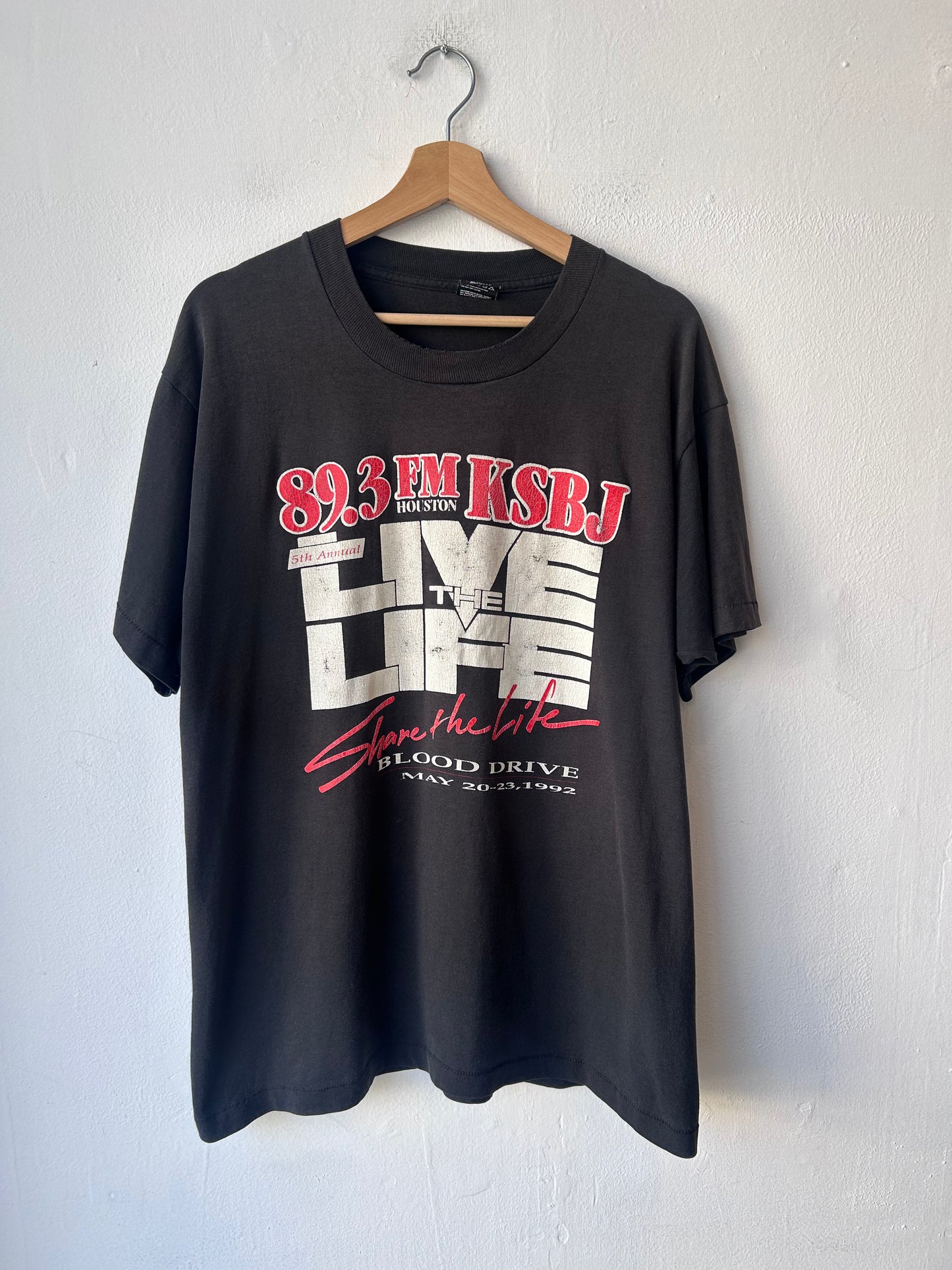 1992 KSRBJ FM Blood Drive T-Shirt