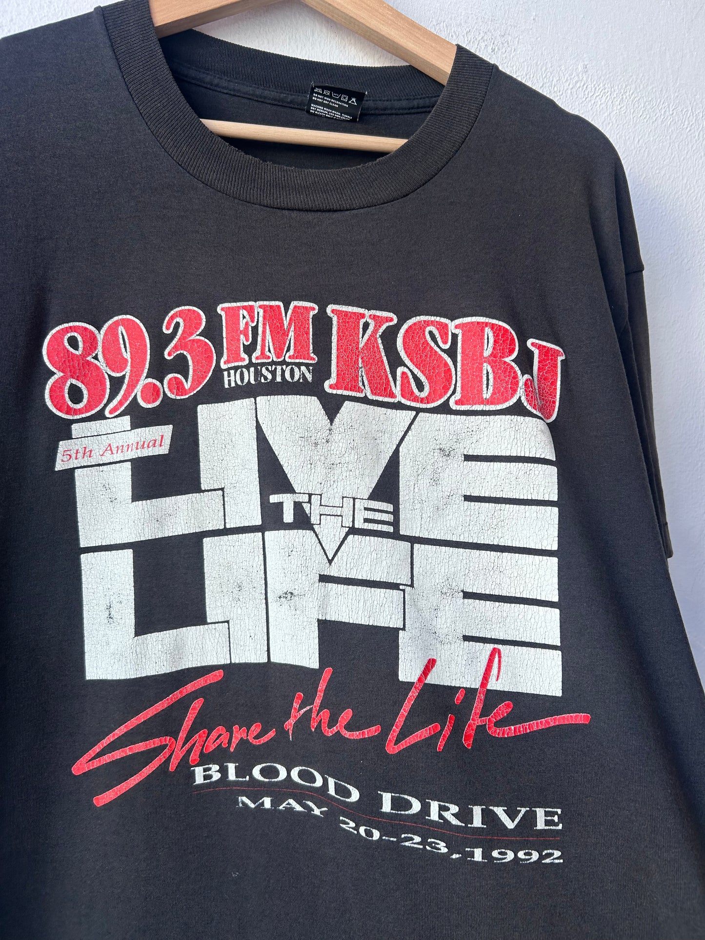 1992 KSRBJ FM Blood Drive T-Shirt