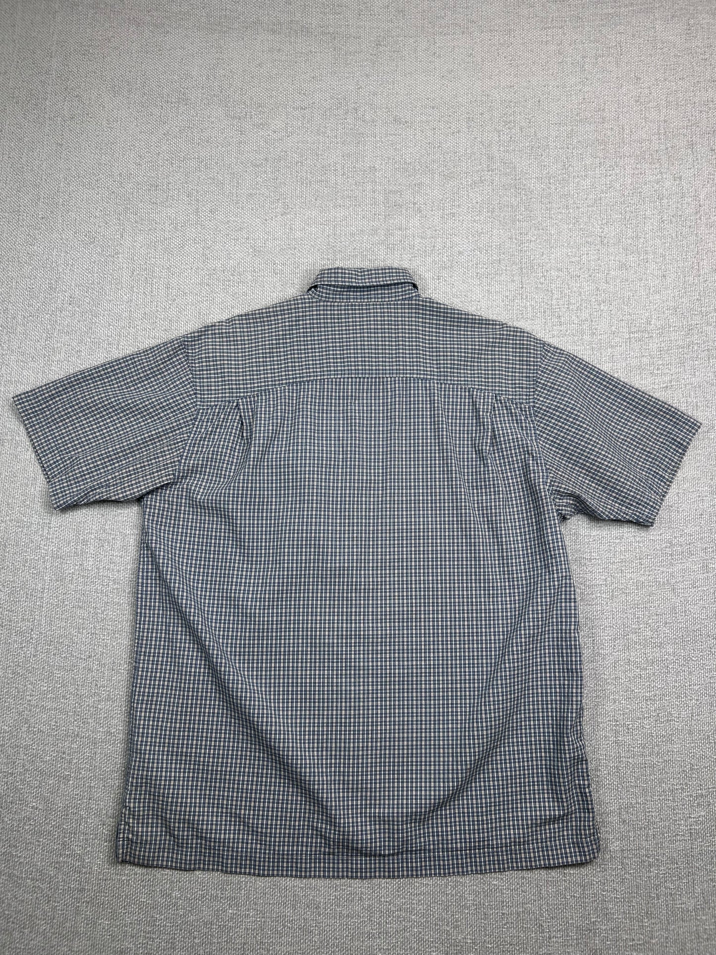 Y2K Blue Plaid Button Up