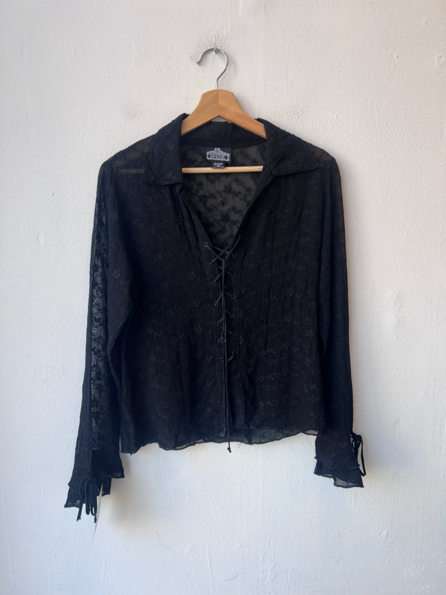 90's Sheer Rayon Blouse