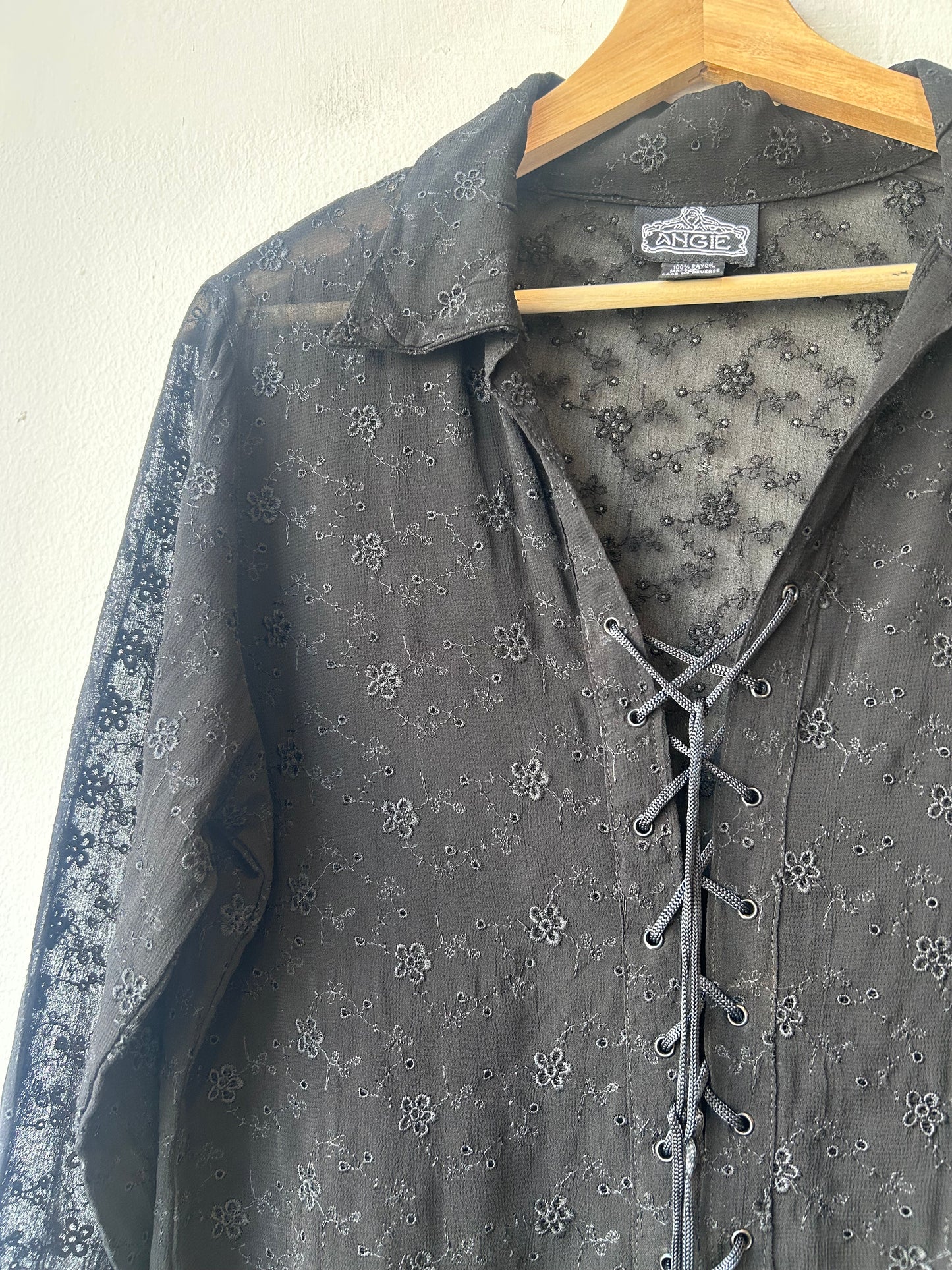 90's Sheer Rayon Blouse