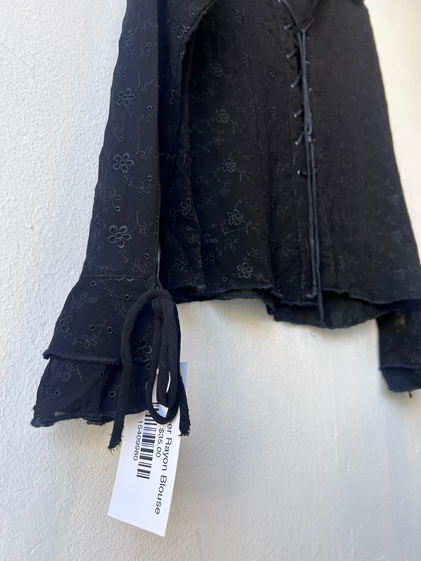 90's Sheer Rayon Blouse