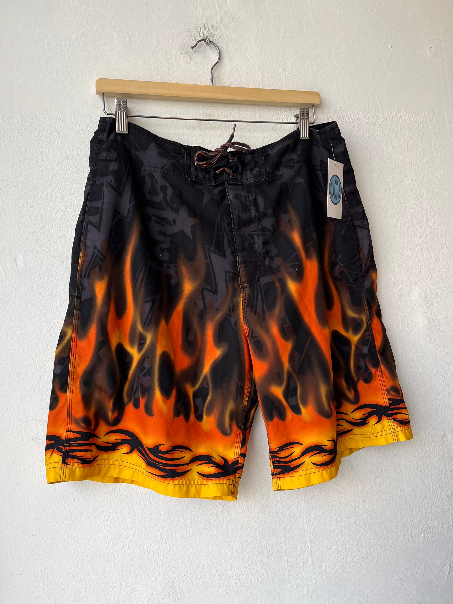 Y2K Flames Board Shorts 31-34"