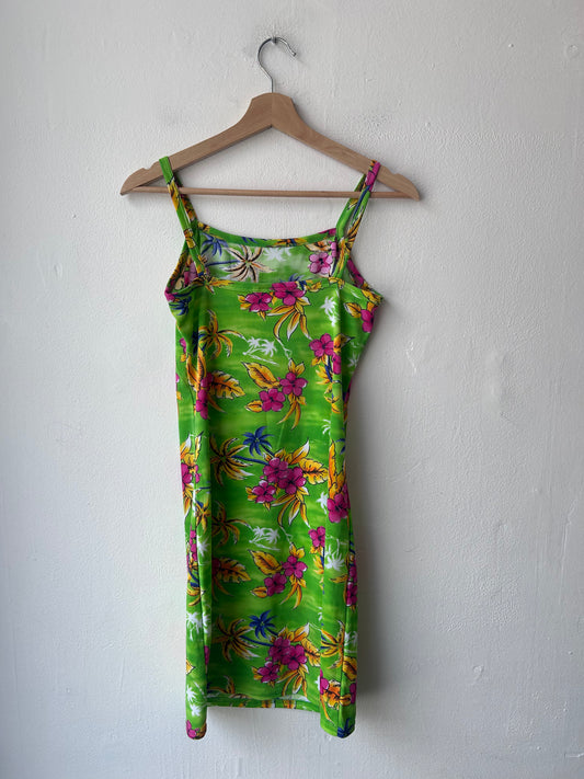 90's Green Hawaiian Dress