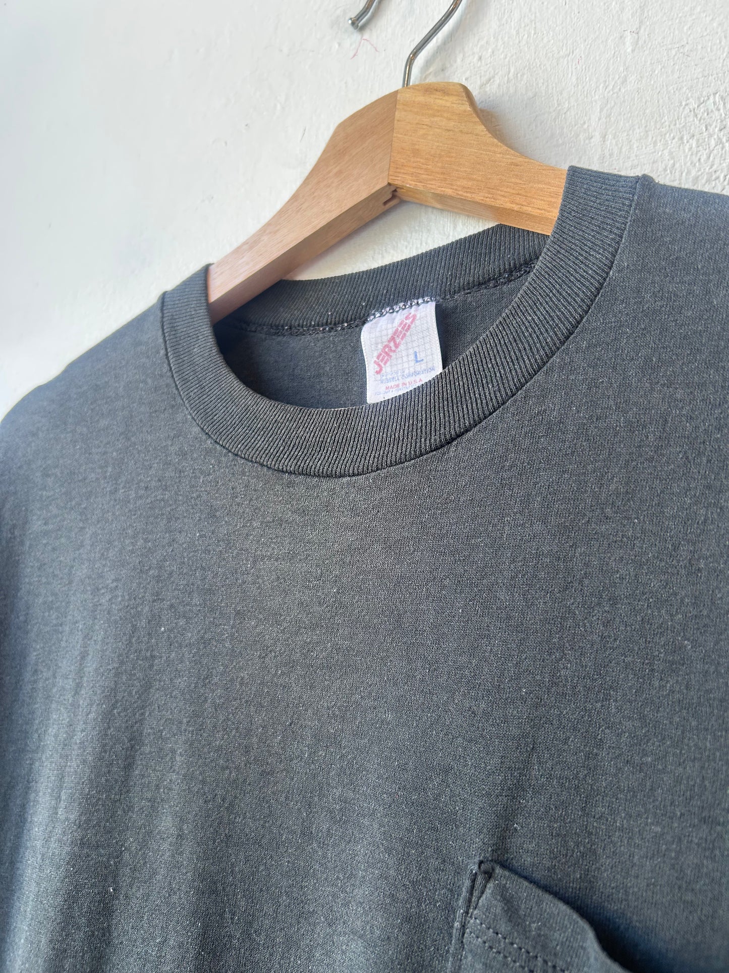 90's Black Pocket Tee