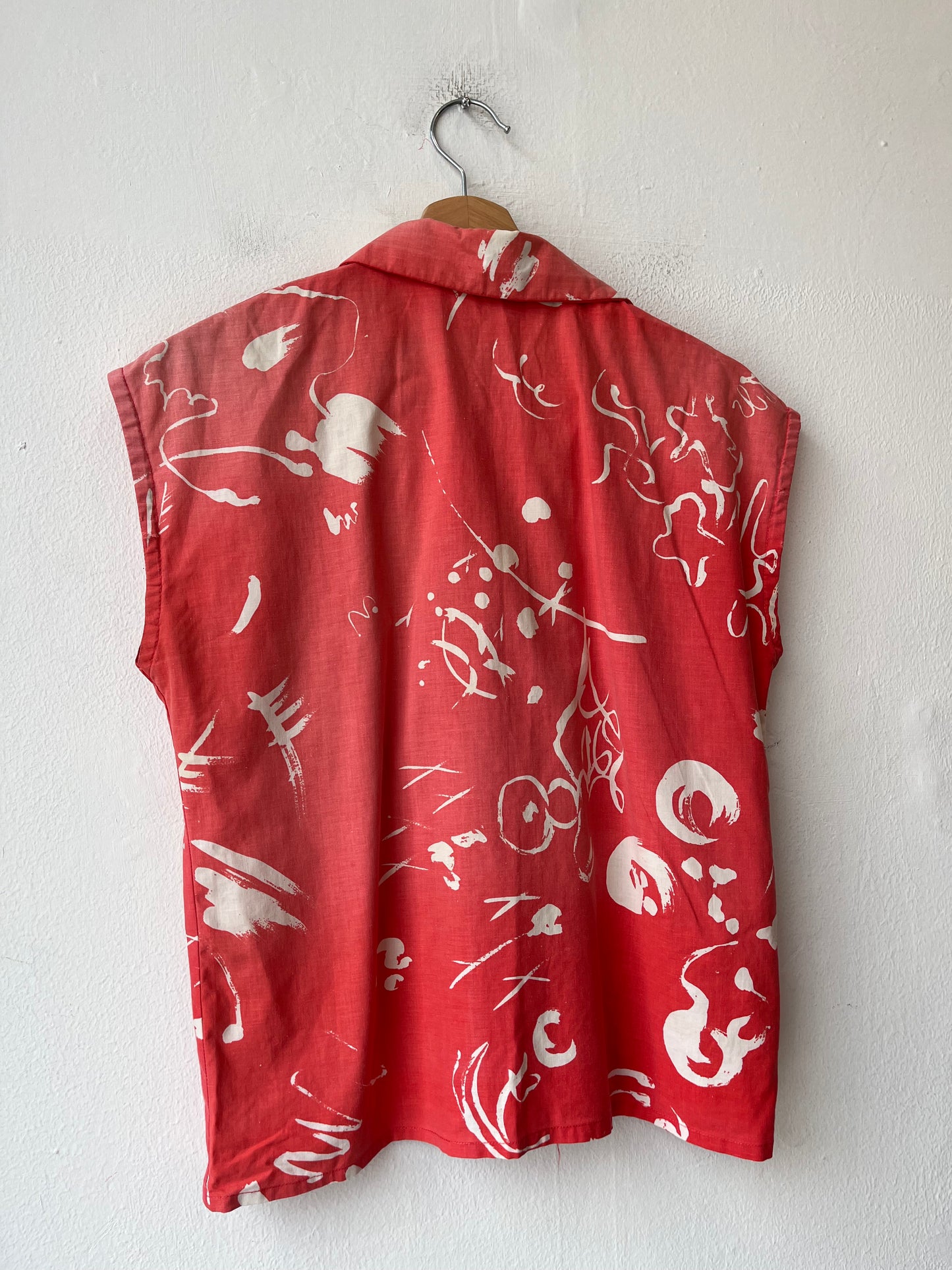 70's Sleeveless Button Up Shirt