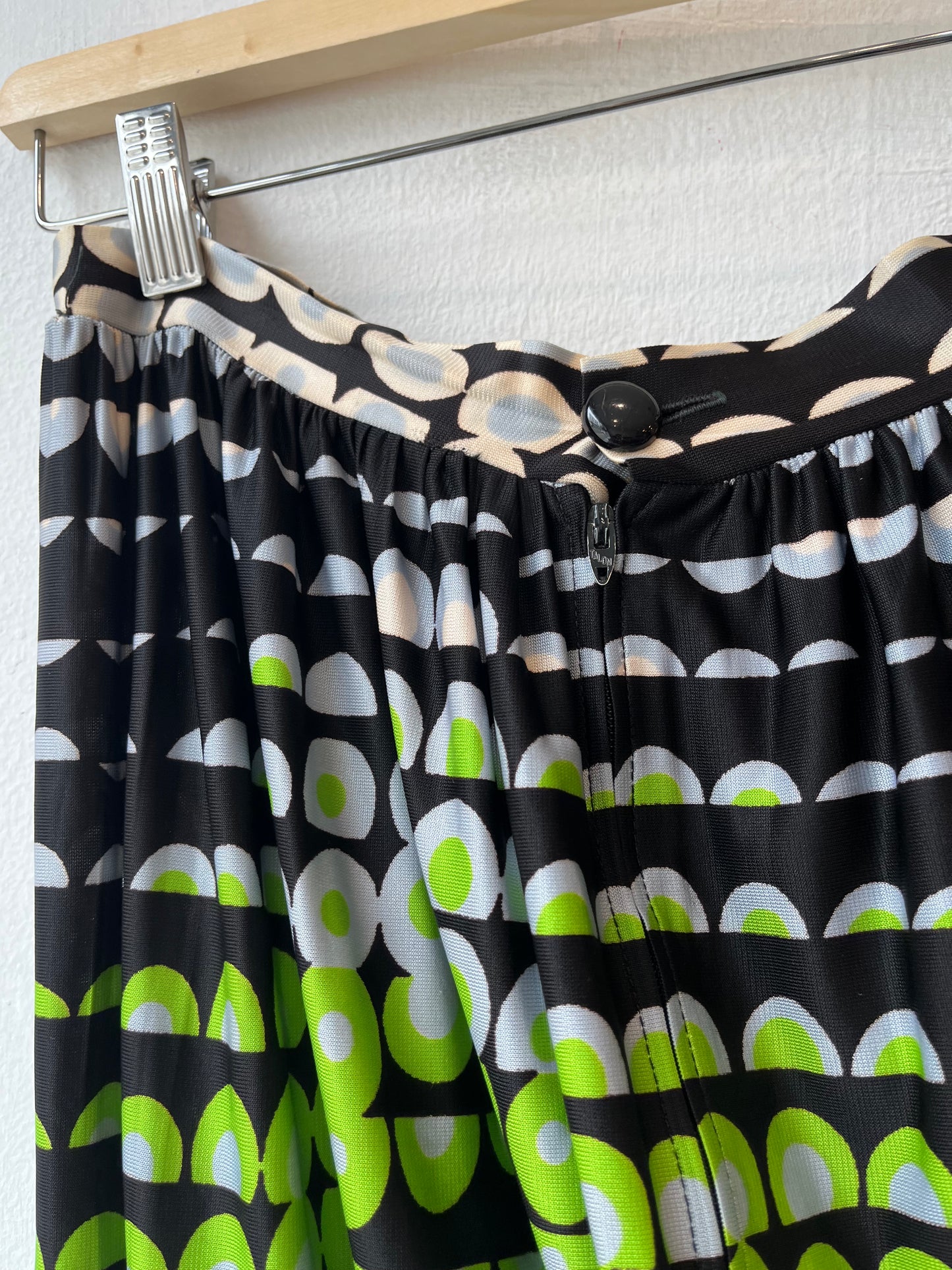 70's Circle Pattern Maxi Skirt 28"